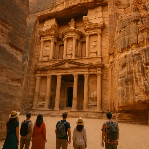 Petra at sunset